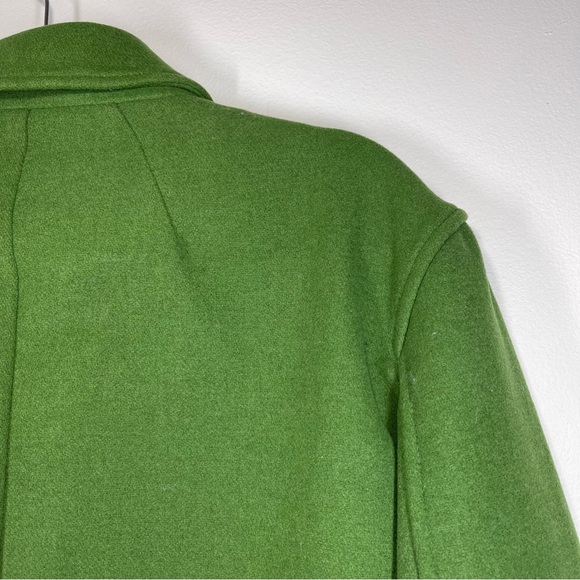 ASOS Women’s Wool Blend Long Sleeve Button Down Pea Coat Size XL Green - Picture 14 of 15